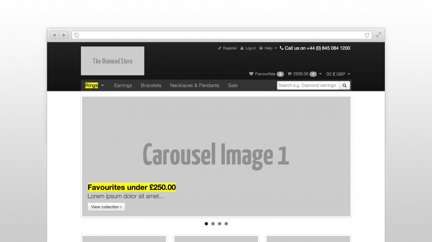 Homepage carousel prototype