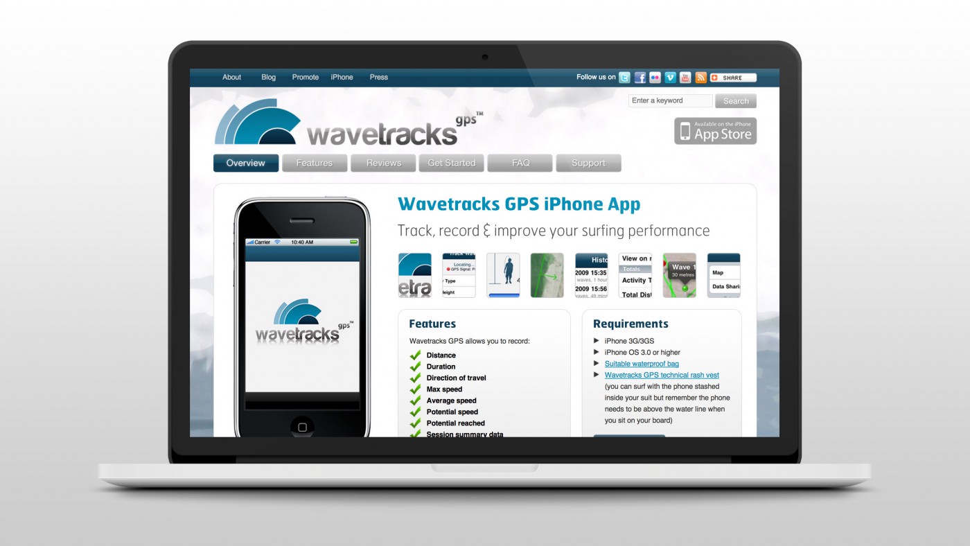 Wavetracks GPS website design