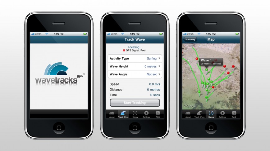 Wavetracks GPS mobile screenshots