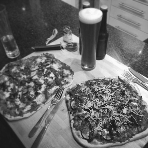Craft beer and pizza