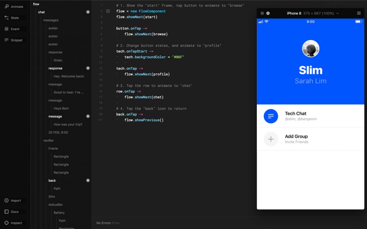 Framer Studio Screenshot