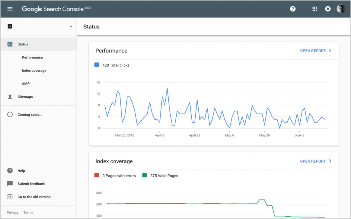 Google Search Console Screenshot