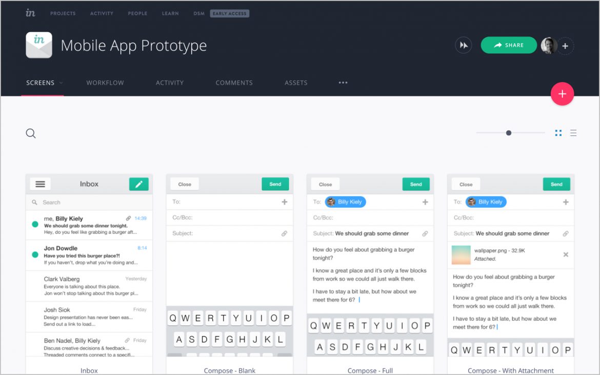 InVision Screenshot