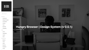 Screenshot of Zero Height Design System