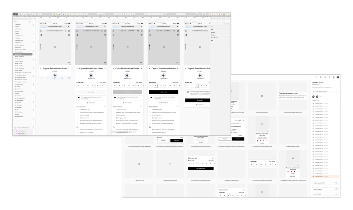 Wireframes and components inside Sketch App and Sketch Cloud