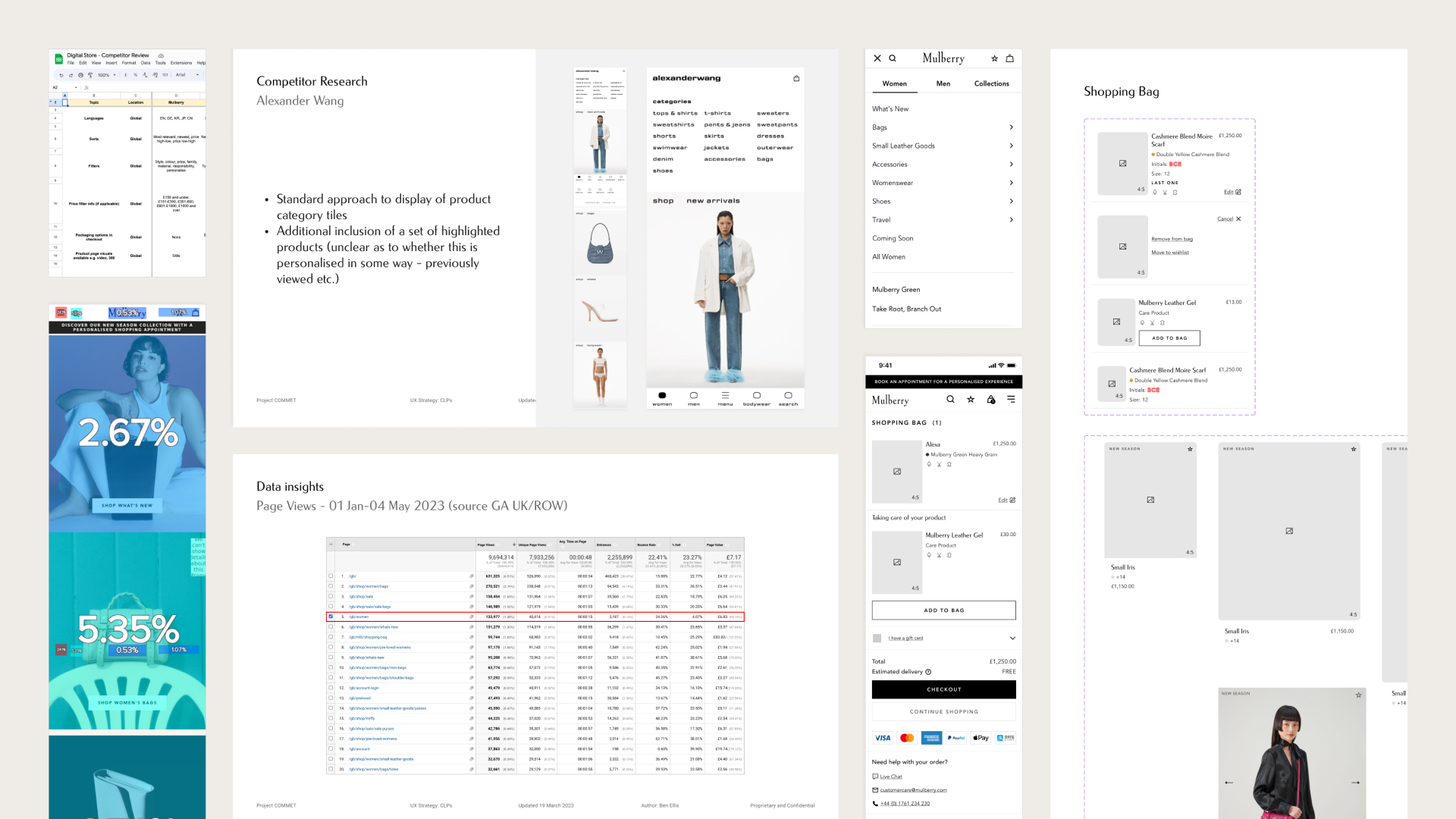 A collection of deliverable documents from various Mulberry UX projects.